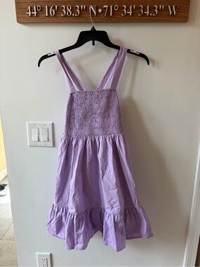 Listicle Lavender Smocked Midi Sundress